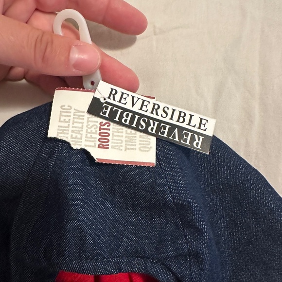 Roots Toddler Reversible Denim Red Baseball Cap Hat Size L/XL - Picture 6 of 8